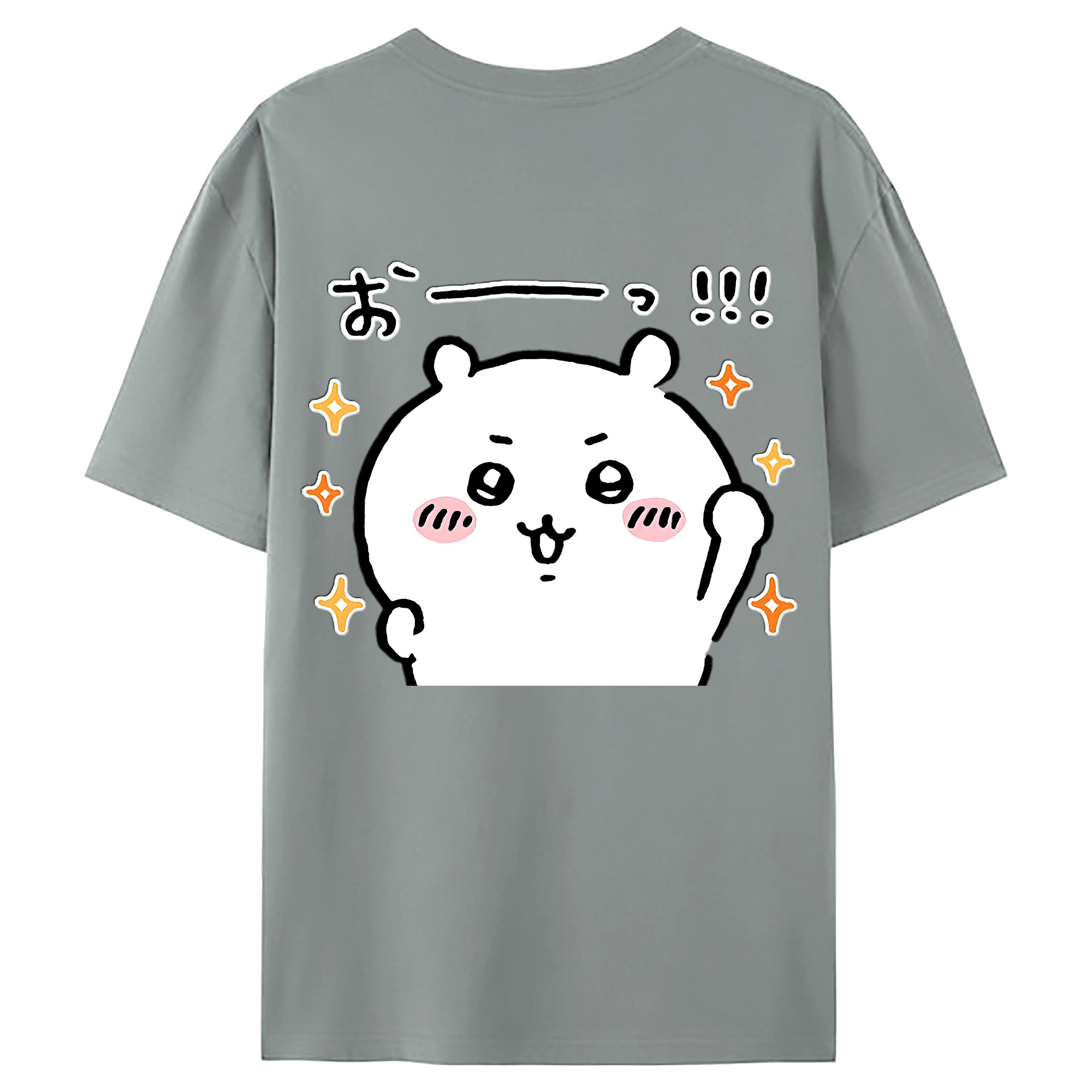 （画像用） ちいかわ ちいかわ Chii-kawa chiikawa 綿100％ メンズ半袖Tシャツ（バックプリント） 通気性